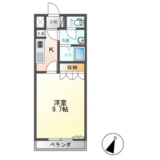 サニーサイド神立【1階】の間取り