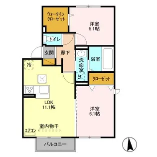ゼピュロス学園の森 O【2階】の間取り