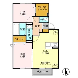 ゼピュロス学園の森 O【2階】の間取り