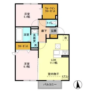 ゼピュロス学園の森 P【1階】の間取り