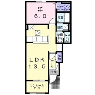 アルコイーリス【1階】の間取り