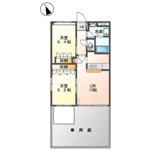 ガーデンシティひたち野【1階】の間取り