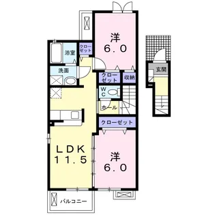 ソル・レヴェンテⅡ【2階】の間取り