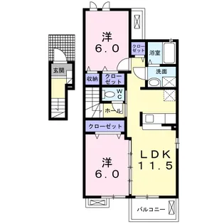 ソル・レヴェンテⅡ【2階】の間取り