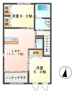アンベリール【2階】の間取り