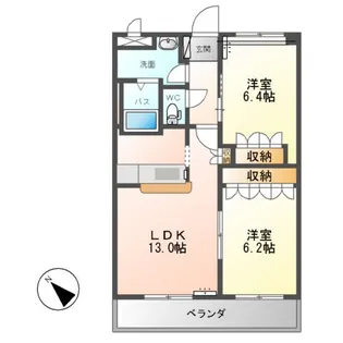 PEACEFUL FOREST(ピースフル フォレスト)【2階】の間取り