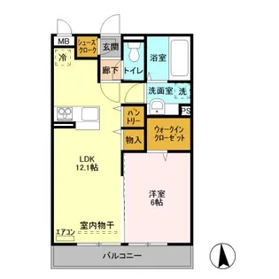 ゼピュロス学園の森 K【2階】の間取り