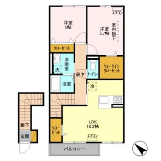 ユーミー【2階】の間取り