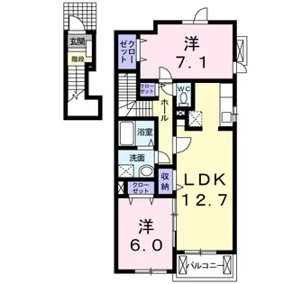クリザンテーム Ⅰ【2階】の間取り