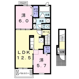 ジェンティーレ【2階】の間取り