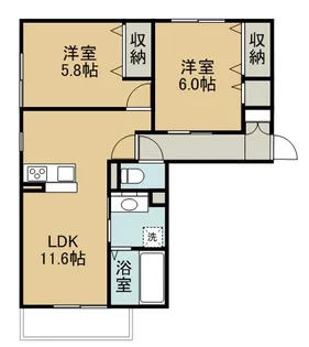 ワレアハレ【3階】の間取り