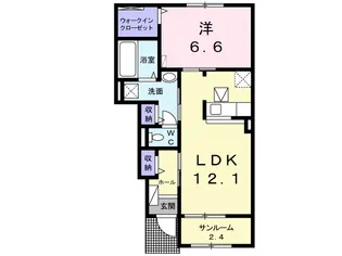 ルーチェA【1階】の間取り
