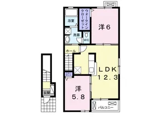 SHALION B【2階】の間取り