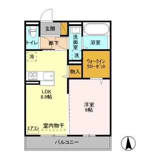 ゼピュロスみどりの C棟【2階】の間取り