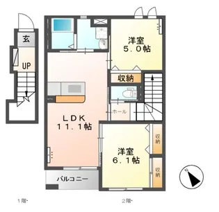 TOMMY RESIDENCEⅡ(トミーレジデンスツー)【2階】の間取り