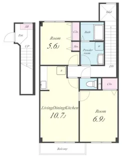 グランパルクA【2階】の間取り