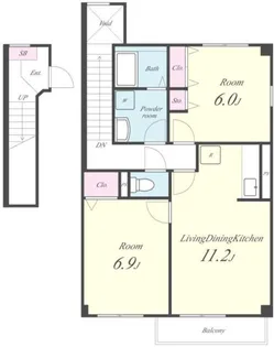 グランパルクA【2階】の間取り