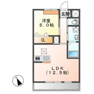 エスカーザ【1階】の間取り