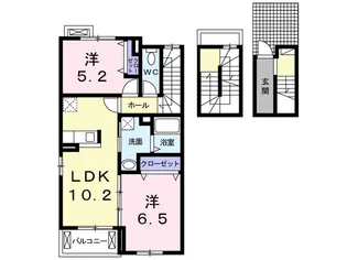 ア・ラモード メゾン【3階】の間取り