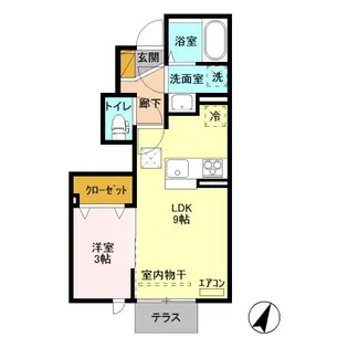 シティパル流星台【1階】の間取り