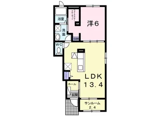 トラスト Ⅰ【1階】の間取り