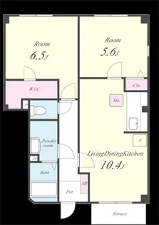 グランパルクB【1階】の間取り