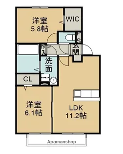 ル・レーブ【2階】の間取り
