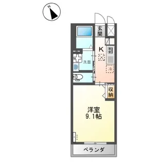 桜町フラッツ【1階】の間取り