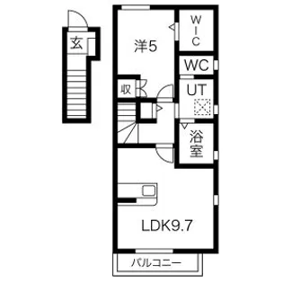 ヴァンベールみどりの【2階】の間取り