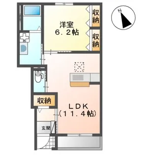 ハイツグレース【1階】の間取り