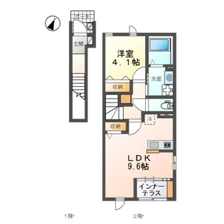 アベールS【2階】の間取り