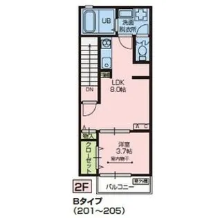 WISTERIA Ⅲ【2階】の間取り