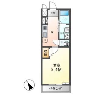ウィンドヒルB【2階】の間取り