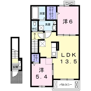 トムトック Ⅵ【2階】の間取り