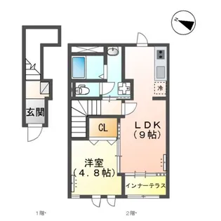 PREGARE(プレガーレ)【2階】の間取り