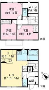 ベルフィーヌ EAST【103号室号室】の間取り