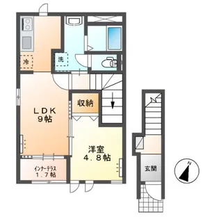 ESPIGAS(エスピーガ)【2階】の間取り