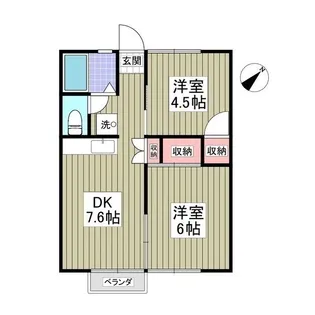 サンブルーム 土浦【1階】の間取り