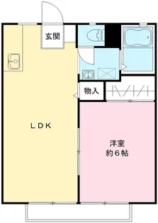 旭台アーバンハイツ B棟【103号室号室】の間取り