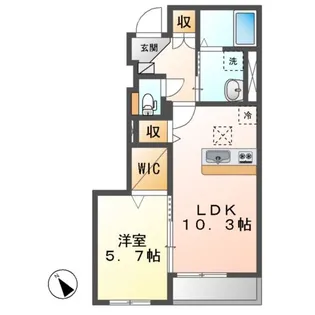 HERMANA(エルマーナ)Ⅵ【1階】の間取り