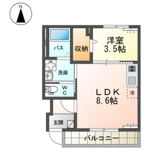 ロングパイン【1階】の間取り
