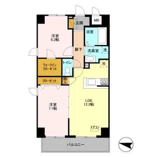 エキスポコンフォート Ⅱ【4階】の間取り