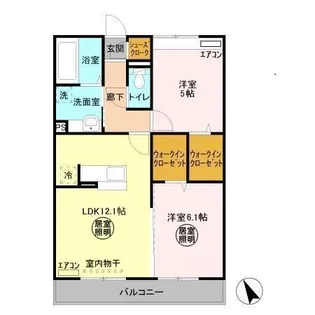 ラ・ペジブル B【2階】の間取り