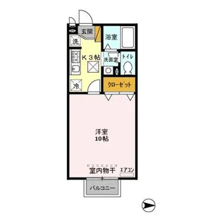 フラワーハイム【1階】の間取り
