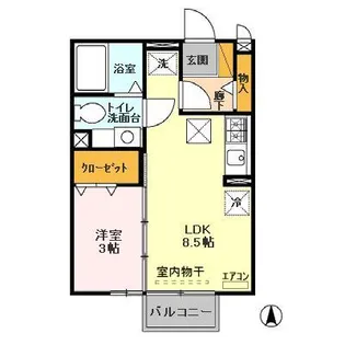 ESPERANZA(エスペランサ) A・B【1階】の間取り