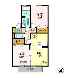 シャンド フルール【2階】の間取り
