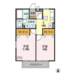 ラ・グラシューズ【I102号室】の間取り