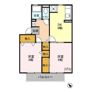 ハイカムール東台 ABCD【2階】の間取り