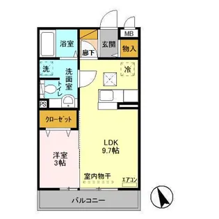 エスポワール B【1階】の間取り