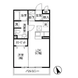 エスポワール B【1階】の間取り